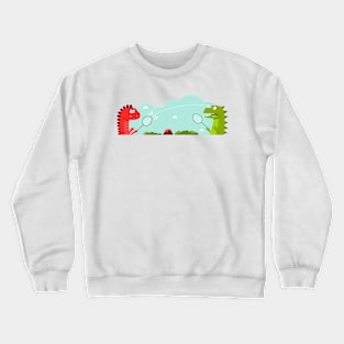 Dinosaur Badminton Crewneck Sweatshirt